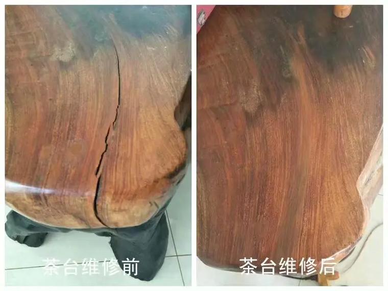 实木大板/茶台开裂修复技术，专业师傅不外传的妙招(图1)
